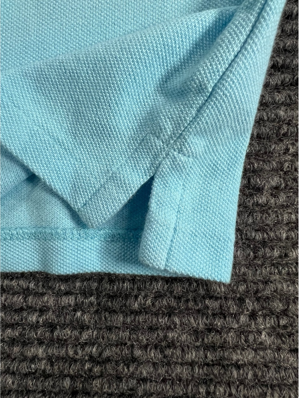 Ralph Lauren Baby Teal Blue Short Sleeve Polo Shirt 3M with Yellow Pony Logo - Picture 4 of 6